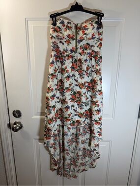 Poetry Floral Strapless High Low Dress Women’s Medium 0562